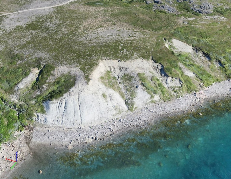 Greenlandic Rock Flour on the shore