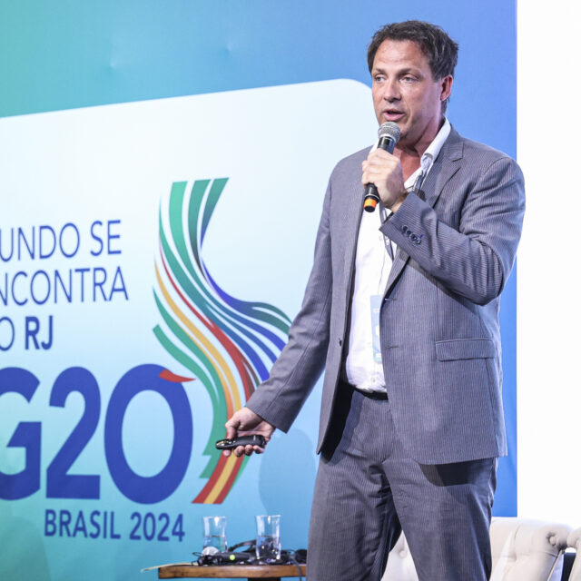 Frank Rosenbjerg fra All In On Green taler til G20 Social 2024