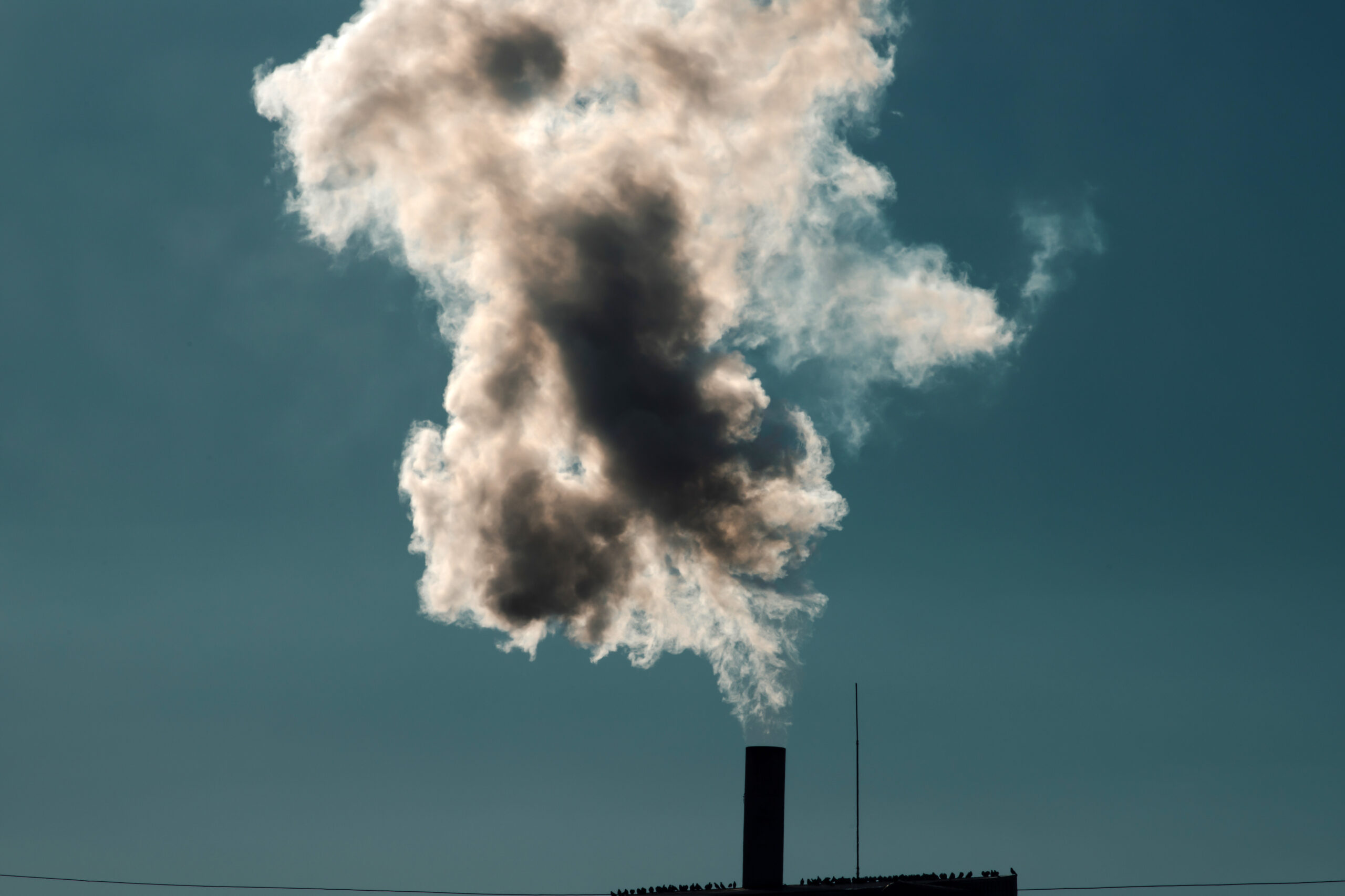chimney with smoke